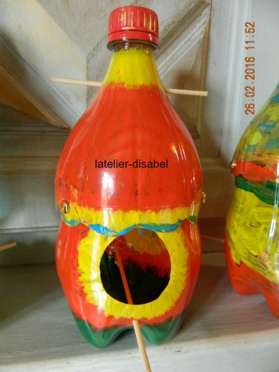 maison pour oiseau avec bouteille plastique