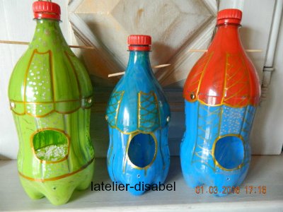 maison pour oiseau avec bouteille plastique